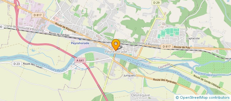 localisation de l'entreprise LES ARTISANS BATISSEURS à PEYREHORADE