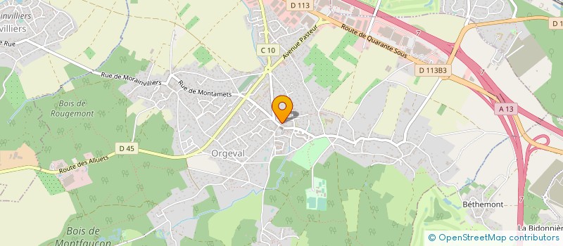 localisation de l'entreprise LES ARTISANS BATISSEURS à ORGEVAL