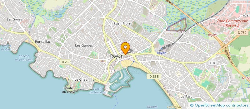 localisation de l'entreprise LES ARTISANS BATISSEURS à ROYAN