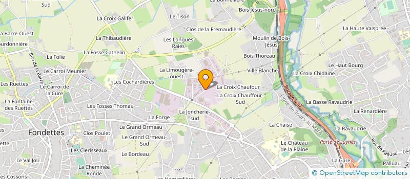 localisation de l'entreprise LES ARTISANS BOUQUETIERS SARL  FONDETTES