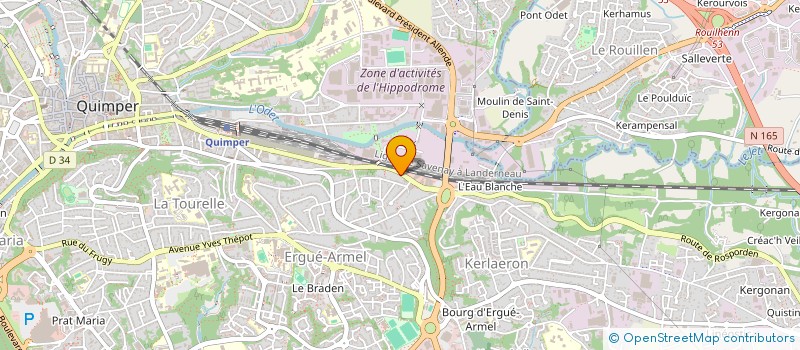 localisation de l'entreprise LES ARTISANS BRETONS à QUIMPER