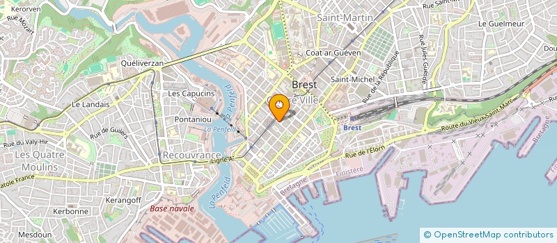 localisation de l'entreprise LES ARTISANS COIFFEURS à BREST