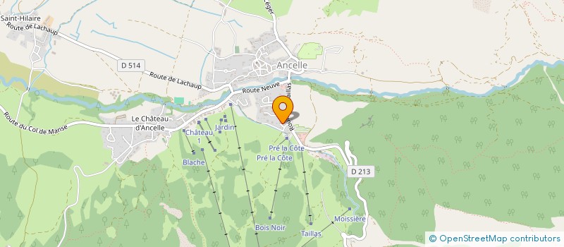 localisation de l'entreprise LES ARTISANS CREATEURS DU CHAMPSAUR VALGAUDEMAR  ANCELLE