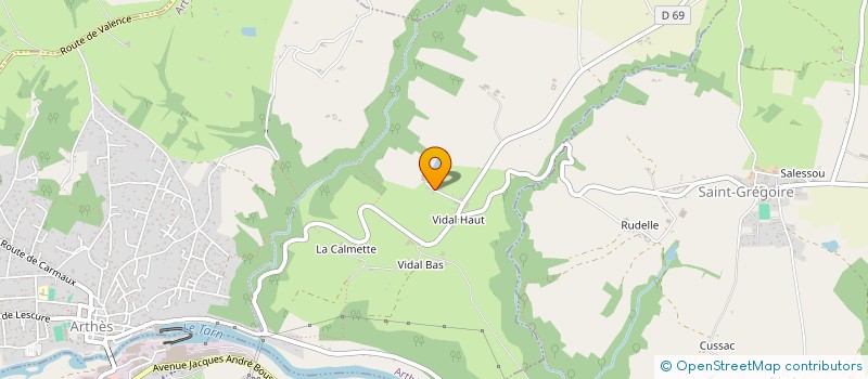 localisation de l'entreprise LES ARTISANS DE L'ALBIGEOIS à ARTHES