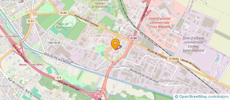 localisation de l'entreprise LES ARTISANS DE L'ARCHITECTURE  REIMS