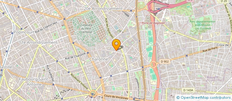 localisation de l'entreprise LES ARTISANS DE L'ASCENSEUR à PARIS