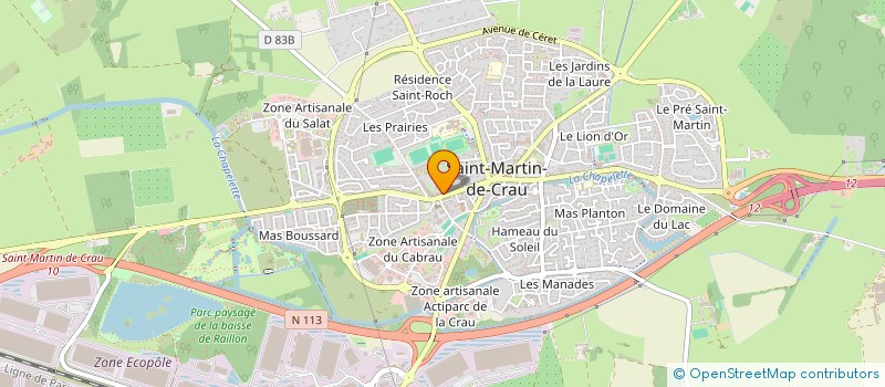 localisation de l'entreprise LES ARTISANS DE LA CRAU à SAINT-MARTIN-DE-CRAU
