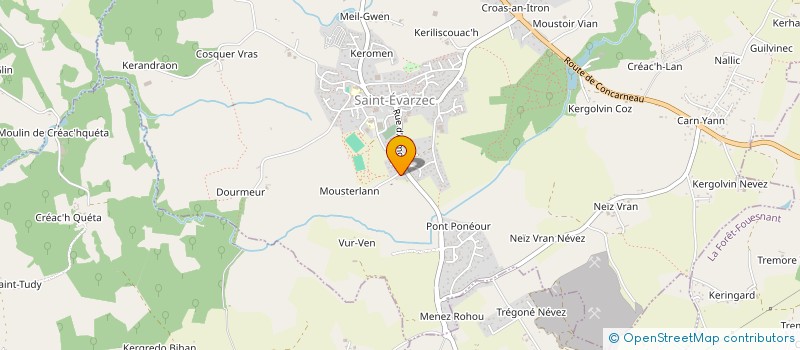 localisation de l'entreprise LES ARTISANS DE LA LUNE à SAINT-EVARZEC