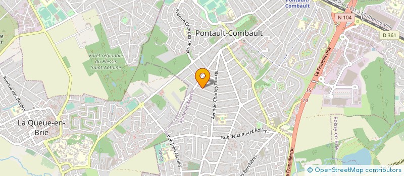 localisation de l'entreprise LES ARTISANS DE PONTAULT à PONTAULT-COMBAULT