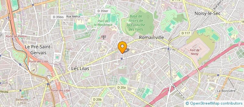 localisation de l'entreprise LES ARTISANS DES LILAS  LES LILAS