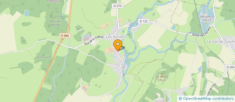 localisation de l'entreprise LES ARTISANS DU BTP  LES AYNANS
