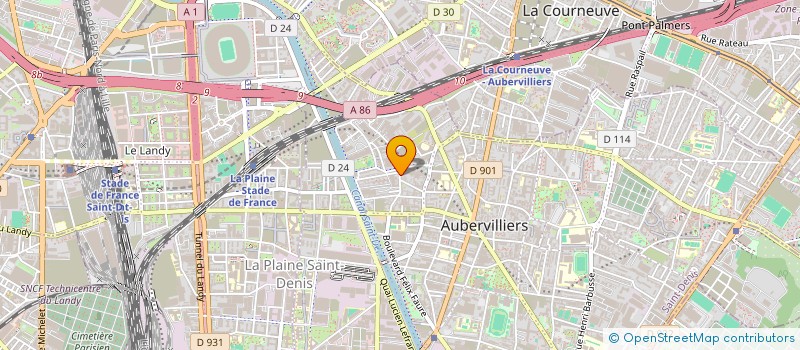 localisation de l'entreprise LES ARTISANS DU COVERING  AUBERVILLIERS