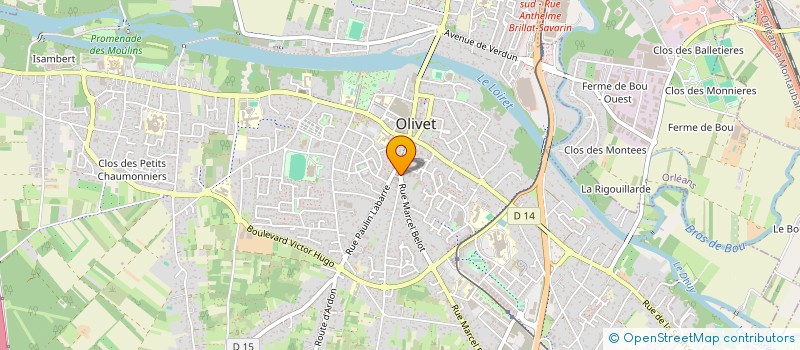 localisation de l'entreprise LES ARTISANS DU PATRIMOINE FRANCAIS à OLIVET