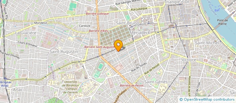 localisation de l'entreprise LES ARTISANS DU SUD OUEST à BORDEAUX