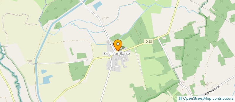 localisation de l'entreprise LES ARTISANS DU TOIT à BRIEL-SUR-BARSE