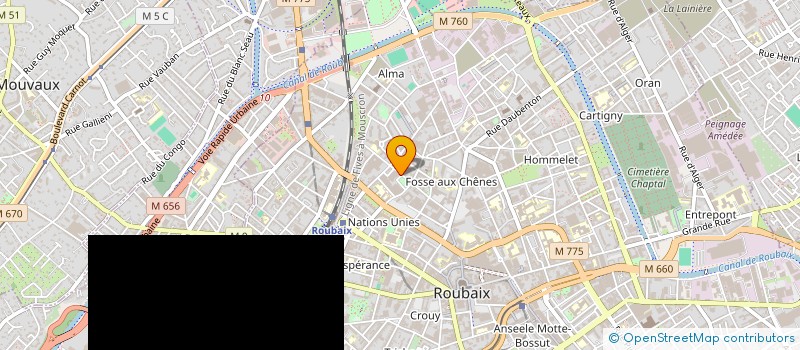 localisation de l'entreprise LES ARTISANS MX à ROUBAIX