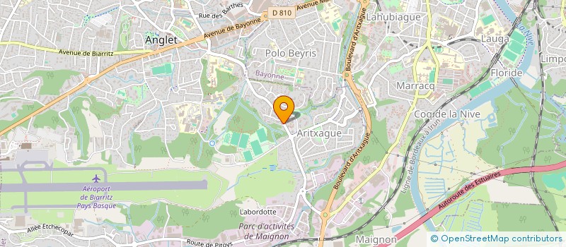 localisation de l'entreprise LES ARTISANS REUNIS à ANGLET