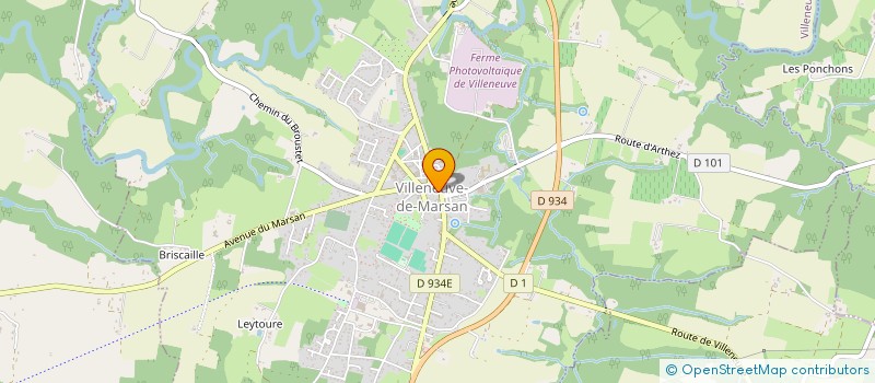 localisation de l'entreprise LES ARTISANS VILLENEUVOIS à VILLENEUVE-DE-MARSAN