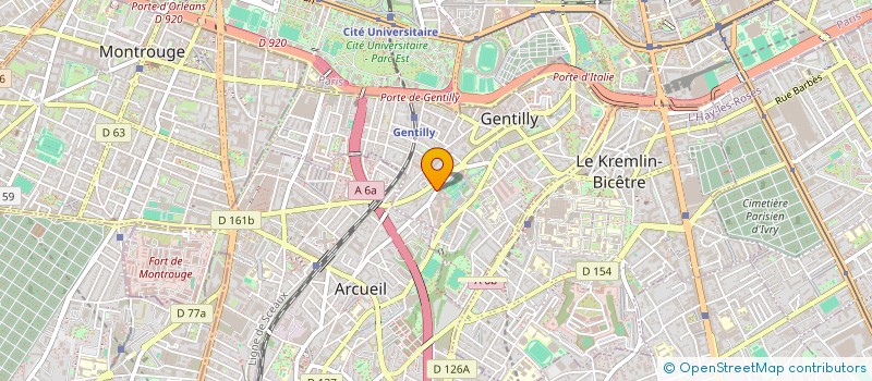 localisation de l'entreprise LES ARTISTES à GENTILLY