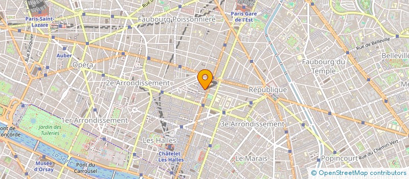 localisation de l'entreprise LES ARTISTES à PARIS