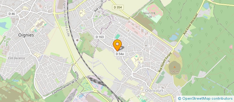 localisation de l'entreprise LES ARTISTES  OSTRICOURT