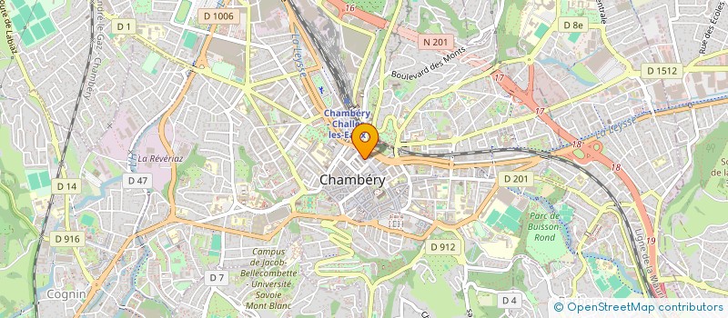 localisation de l'entreprise LES ARTISTES ANGLOPHONES  CHAMBERY