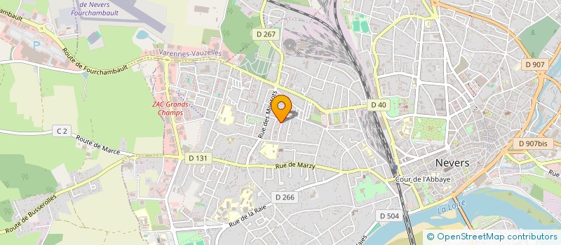 localisation de l'entreprise LES ARTISTES ASSOCIES à NEVERS