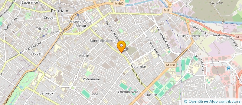 localisation de l'entreprise LES ARTISTES ASSOCIES DU NORD  ROUBAIX