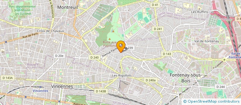 localisation de l'entreprise LES ARTISTES DU BIEN ETRE à FONTENAY-SOUS-BOIS
