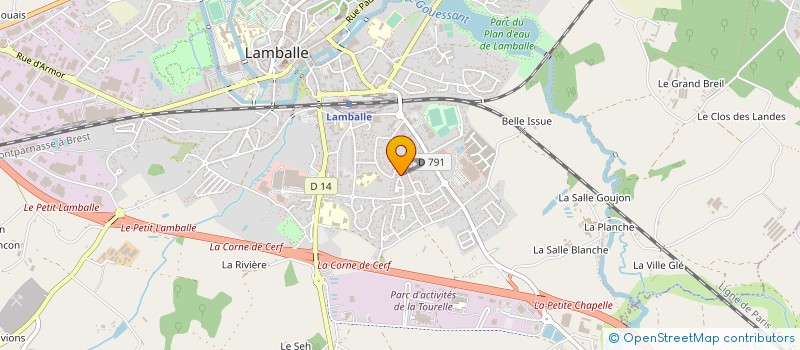 localisation de l'entreprise LES ARTISTES EN SCENE à LAMBALLE-ARMOR