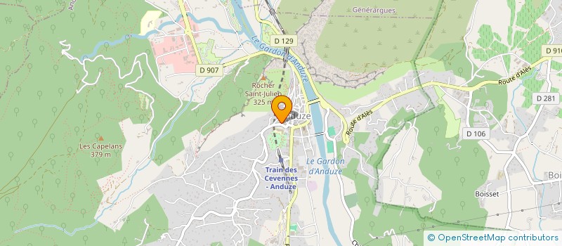 localisation de l'entreprise LES ARTS à ANDUZE