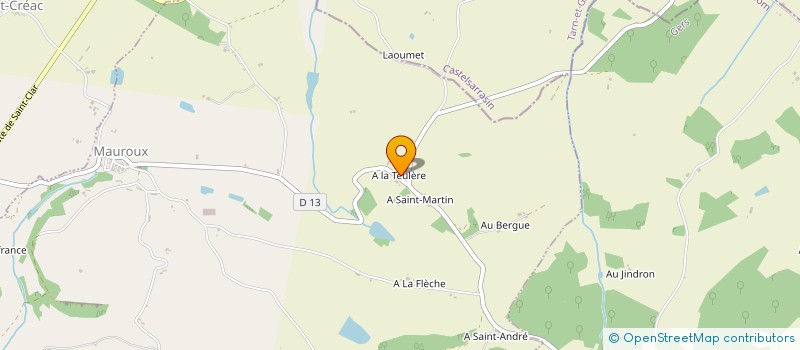 localisation de l'entreprise LES ARTS A LAS OUMETTES  MAUROUX