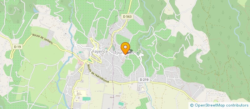 localisation de l'entreprise LES ARTS AU COEUR DU VILLAGE à TOURRETTES