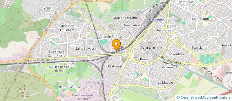 localisation de l'entreprise LES ARTS BLEUS  NARBONNE