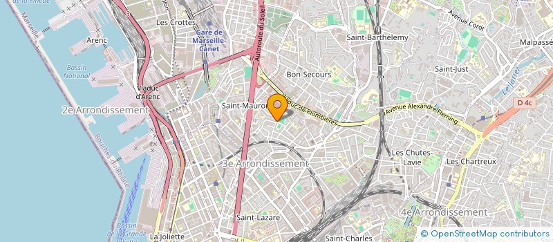 localisation de l'entreprise LES ARTS CHEZ VOUS à MARSEILLE