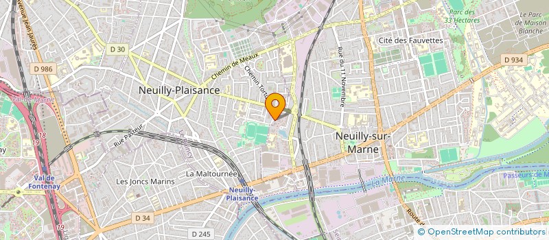 localisation de l'entreprise LES ARTS CROISES à NEUILLY-SUR-MARNE