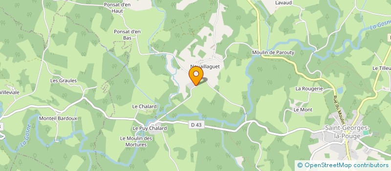 localisation de l'entreprise LES ARTS CROISES EN MARCHE à SAINT-GEORGES-LA-POUGE
