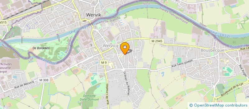 localisation de l'entreprise LES ARTS D'ARGILE à WERVICQ-SUD