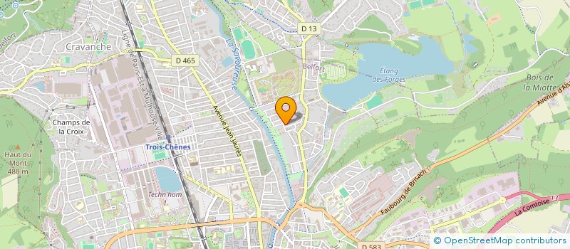 localisation de l'entreprise LES ARTS D'ICI  BELFORT