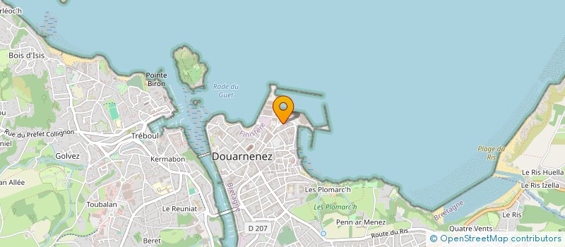 localisation de l'entreprise LES ARTS DINENT A L'HUILE  DOUARNENEZ