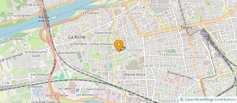 localisation de l'entreprise LES ARTS EN CINQ SENS  TOURS