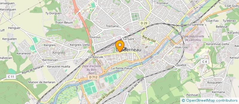 localisation de l'entreprise LES ARTS EN HERBE à LANDERNEAU