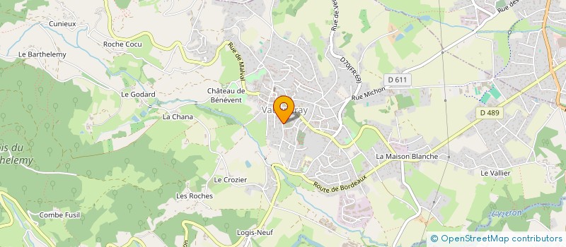 localisation de l'entreprise LES ARTS EN LIGNE  VAUGNERAY