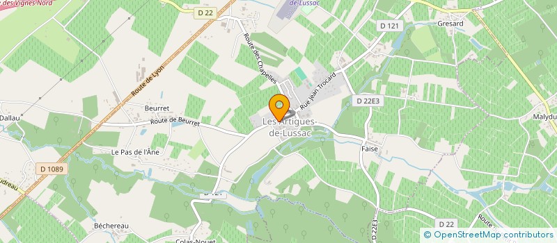 localisation de l'entreprise LES ARTS EN LUSSACAIS à LUSSAC