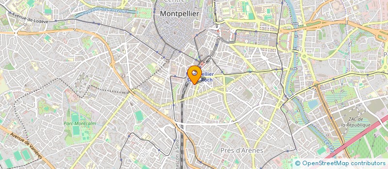 localisation de l'entreprise LES ARTS EN SCENE à MONTPELLIER