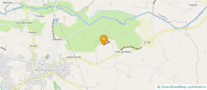 localisation de l'entreprise LES ARTS'FRANCHIS  MONFLANQUIN