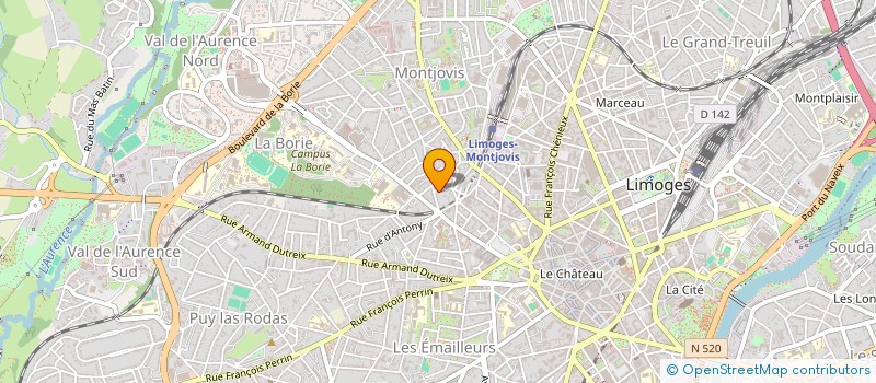 localisation de l'entreprise LES ARTS GUITARE & COMPAGNIE à LIMOGES