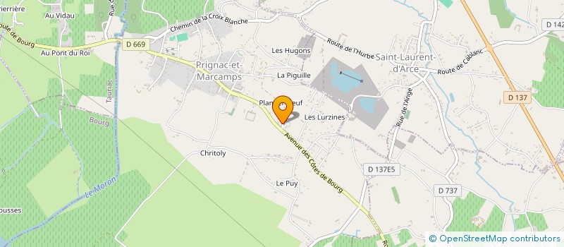 localisation de l'entreprise LES ARTS S'EMMELENT  PRIGNAC-ET-MARCAMPS