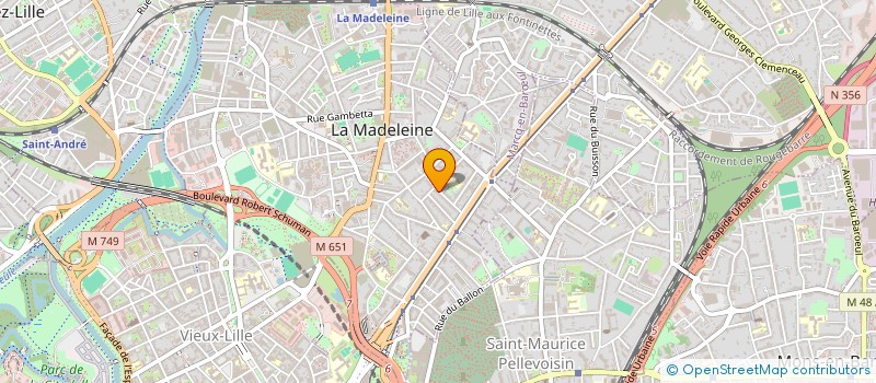 localisation de l'entreprise LES ARTS SOLIDAIRES à LA MADELEINE