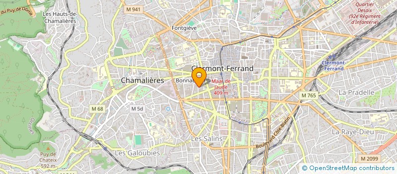 localisation de l'entreprise LES ARTS VIVANTS  CLERMONT-FERRAND